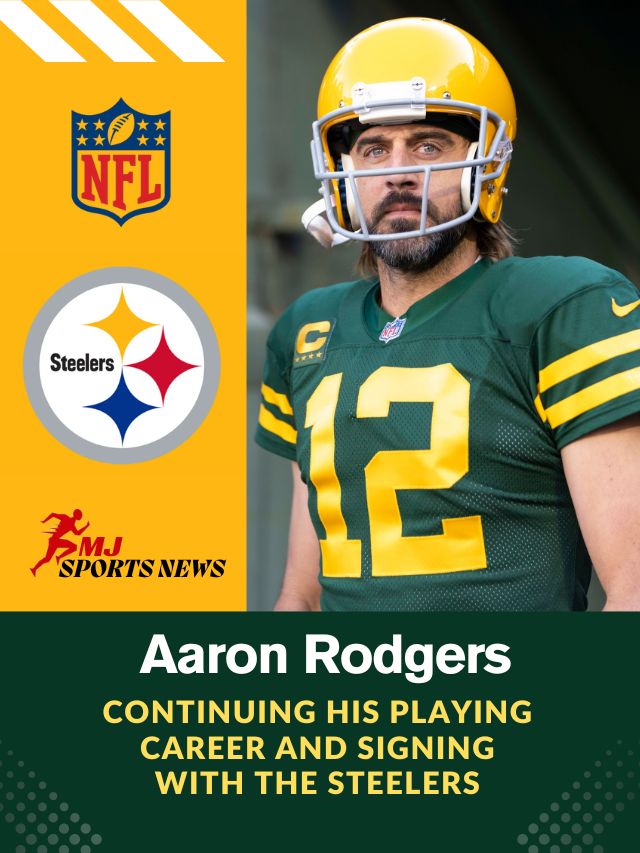 Aaron Rodgers continuing his playing career and signing with the Steelers.